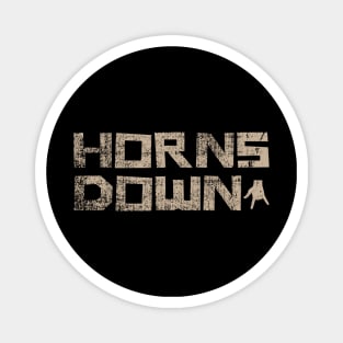 Horns Down Vintage Magnet